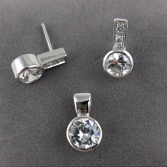 Jewelry - ATI/925 CZ Pendant & Matching Earrings Set